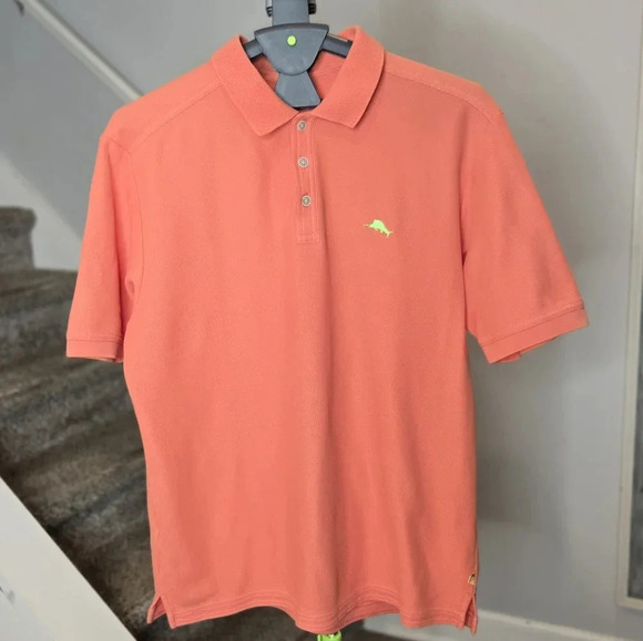 Tommy Bahama Orange Suprima Cotton Blend Polo Shirt Size L - Picture 1 of 6